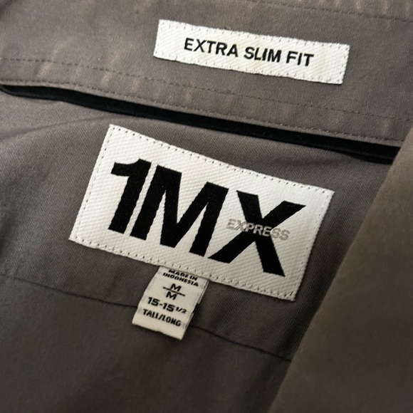 4x 1MX Express dress shirts - extra slim fit, medium tall/long, 15-15.5 - Picture 4 of 9
